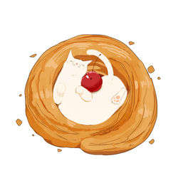 This is a pixiv picture whose title is ねことりデニッシュ.