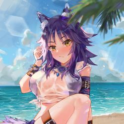 This is a pixiv picture whose title is 水着マコト.