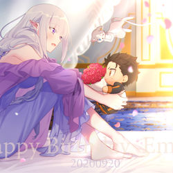 This is a pixiv picture whose title is エミリア誕生日2020.