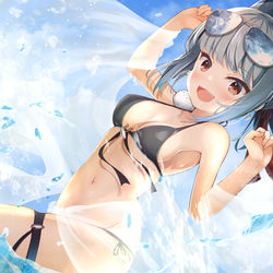 This is a pixiv picture whose title is 涼月.
