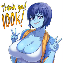 This is a pixiv picture whose title is Twitter 100K.