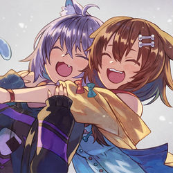 This is a pixiv picture whose title is おかころてぇてぇ….