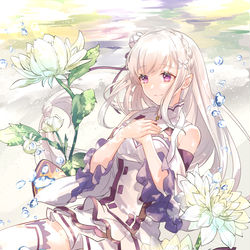 This is a pixiv picture whose title is エミリア誕2020.