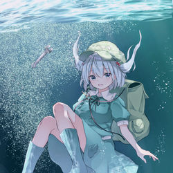 This is a pixiv picture whose title is 遊泳.