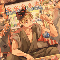This is a pixiv picture whose title is 夏祭り.