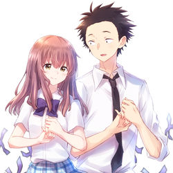 This is a pixiv picture whose title is 聲の形.