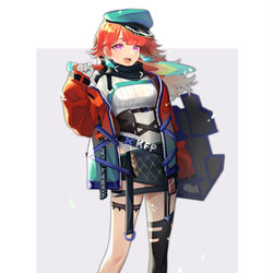 This is a pixiv picture whose title is Takanashi Kiara Arknights.