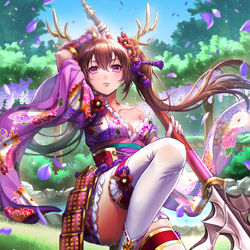 This is a pixiv picture whose title is 【戦国姫神ワルキュリエ】 真田幸村.