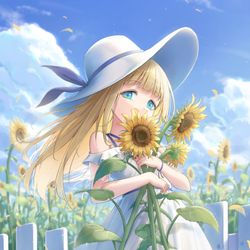 This is a pixiv picture whose title is 向日葵.