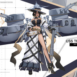 This is a pixiv picture whose title is USS Texas.