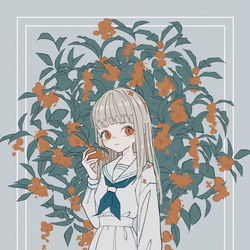 This is a pixiv picture whose title is 金木犀.
