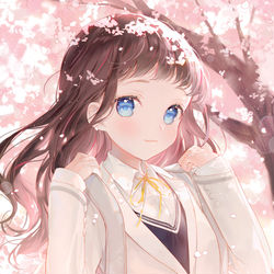 This is a pixiv picture whose title is 入学式の日の彼女.