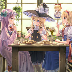 This is a pixiv picture whose title is 魔女たちのお茶会.