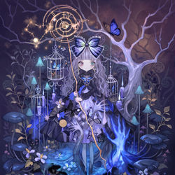 This is a pixiv picture whose title is ドリュアスの黒い森.