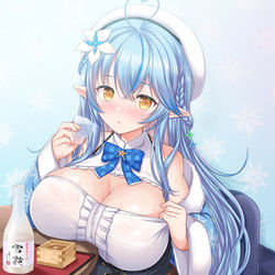 This is a pixiv picture whose title is 日本酒大好きラミィママ.