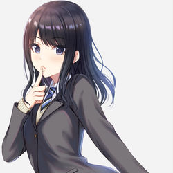 This is a pixiv picture whose title is 髪おろした灯織.