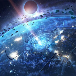 This is a pixiv picture whose title is 台风の漩涡.