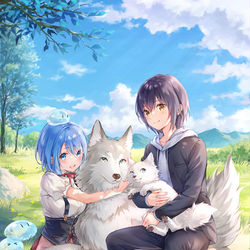 This is a pixiv picture whose title is 異世界に転移したからモンスターと気ままに暮らします.