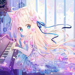 This is a pixiv picture whose title is 仕事絵-花之奏歌.