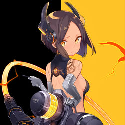 This is a pixiv picture whose title is 黄色い子.
