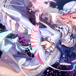 This is a pixiv picture whose title is 亡霊少女の舞.