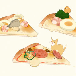 This is a pixiv picture whose title is ミニピザ.