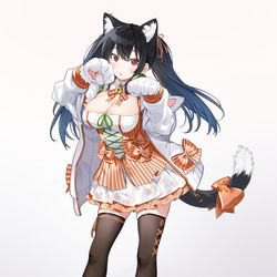 This is a pixiv picture whose title is オレンジちゃんのメイド衣装.