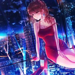 This is a pixiv picture whose title is ちょっぴり大人の夜景.