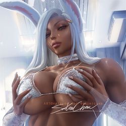 This is a pixiv picture whose title is 米尔科兔子 Mirko Rabbit.