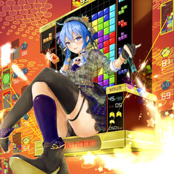 This is a pixiv picture whose title is テトリス女王ほしまち.