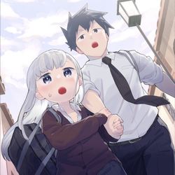This is a pixiv picture whose title is 阿波連さんははかれない.