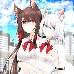 This is a pixiv picture whose title is 加賀 & 赤城.