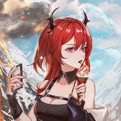 This is a pixiv picture whose title is Surtr.