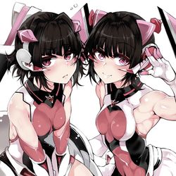 This is a pixiv picture whose title is ダブル調.
