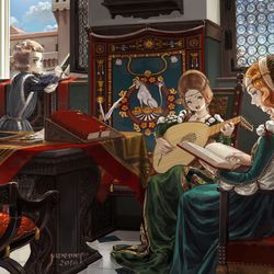 This is a pixiv picture whose title is Renaissance People.