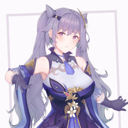 This is a pixiv picture whose title is 刻晴.