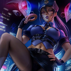 This is a pixiv picture whose title is Officer Kai'Sa.
