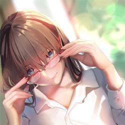 This is a pixiv picture whose title is 眼鏡の先輩.