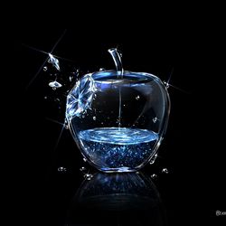 This is a pixiv picture whose title is glass Apple.