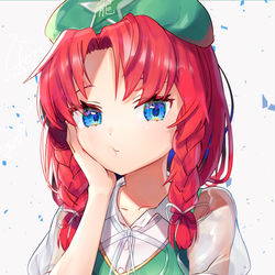 This is a pixiv picture whose title is 短髪×透明美鈴.