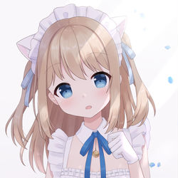 This is a pixiv picture whose title is 猫耳メイドエルちゃん.