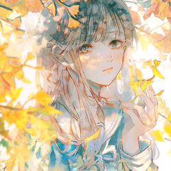 This is a pixiv picture whose title is 秋.