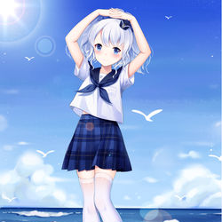 This is a pixiv picture whose title is 西格斯比在海边.