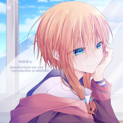 This is a pixiv picture whose title is いつも何か聴いてる隣の席の男子.