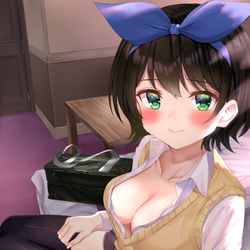 This is a pixiv picture whose title is 瑠夏ちゃんの誘惑.