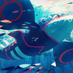 This is a pixiv picture whose title is 海泳.