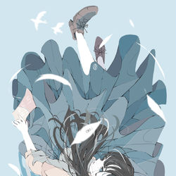 This is a pixiv picture whose title is 鳥になりたいんだ。.