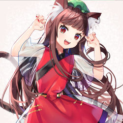 This is a pixiv picture whose title is 長髪×透明橙.