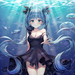 This is a pixiv picture whose title is 深海少女.