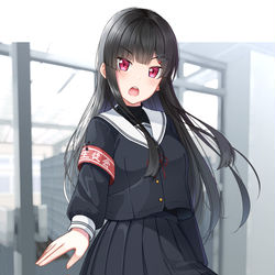 This is a pixiv picture whose title is ほら、シャツ出てるわよ。制服はちゃんと着るように！.